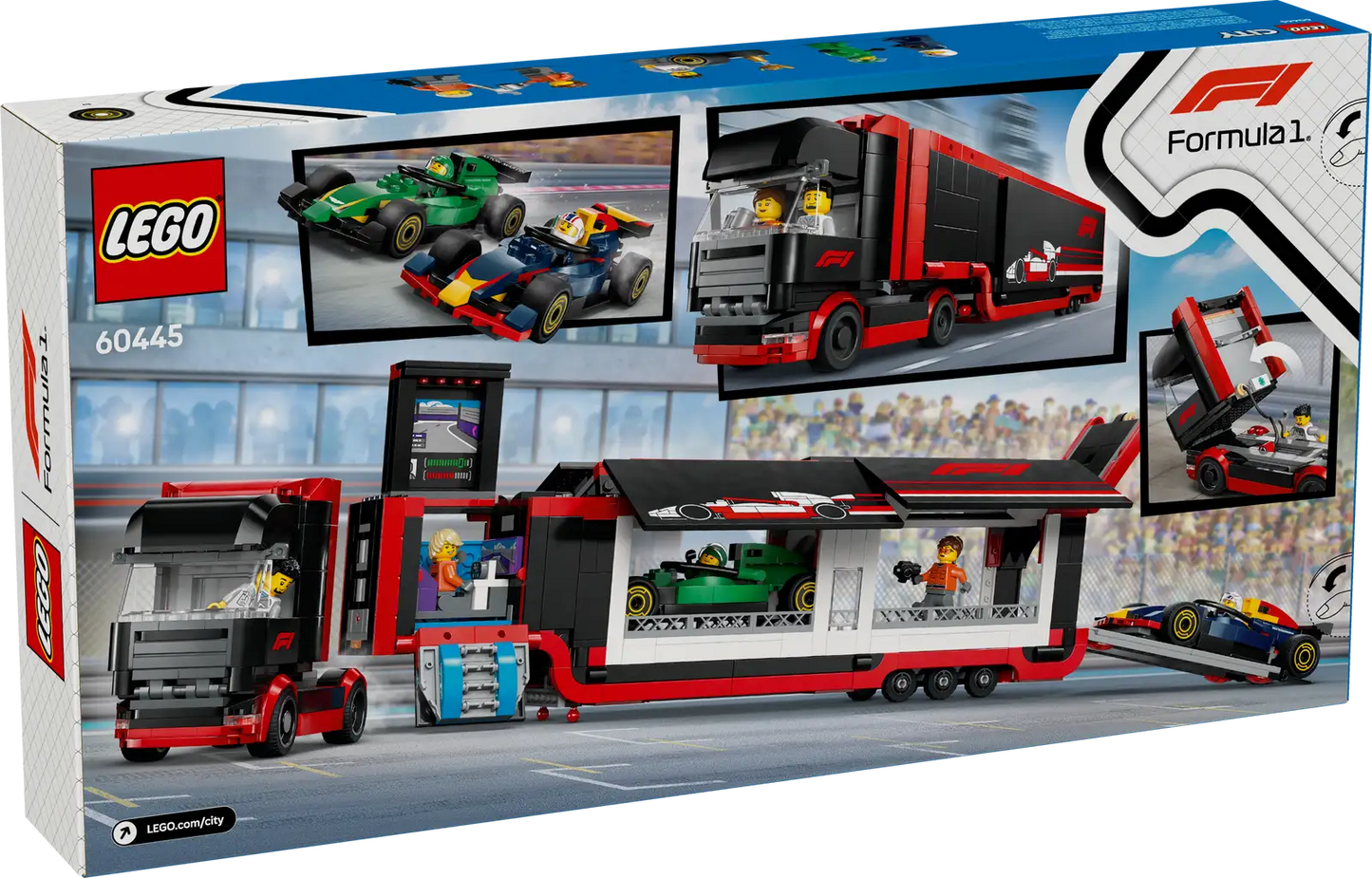Camión de F1® con Coches de F1® RB20 y AMR24 LEGO® - 1086 piezas