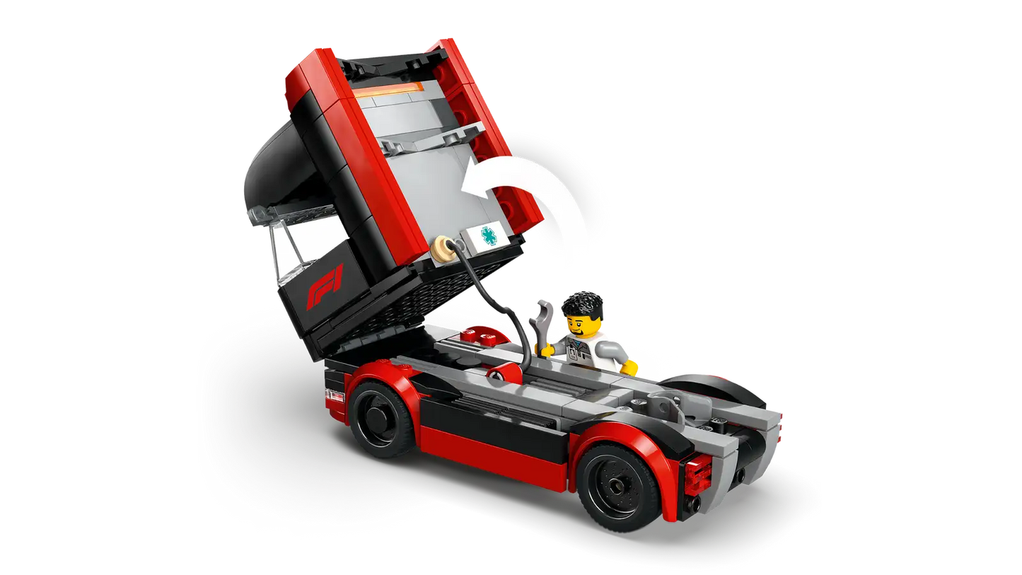 Camión de F1® con Coches de F1® RB20 y AMR24 LEGO® - 1086 piezas