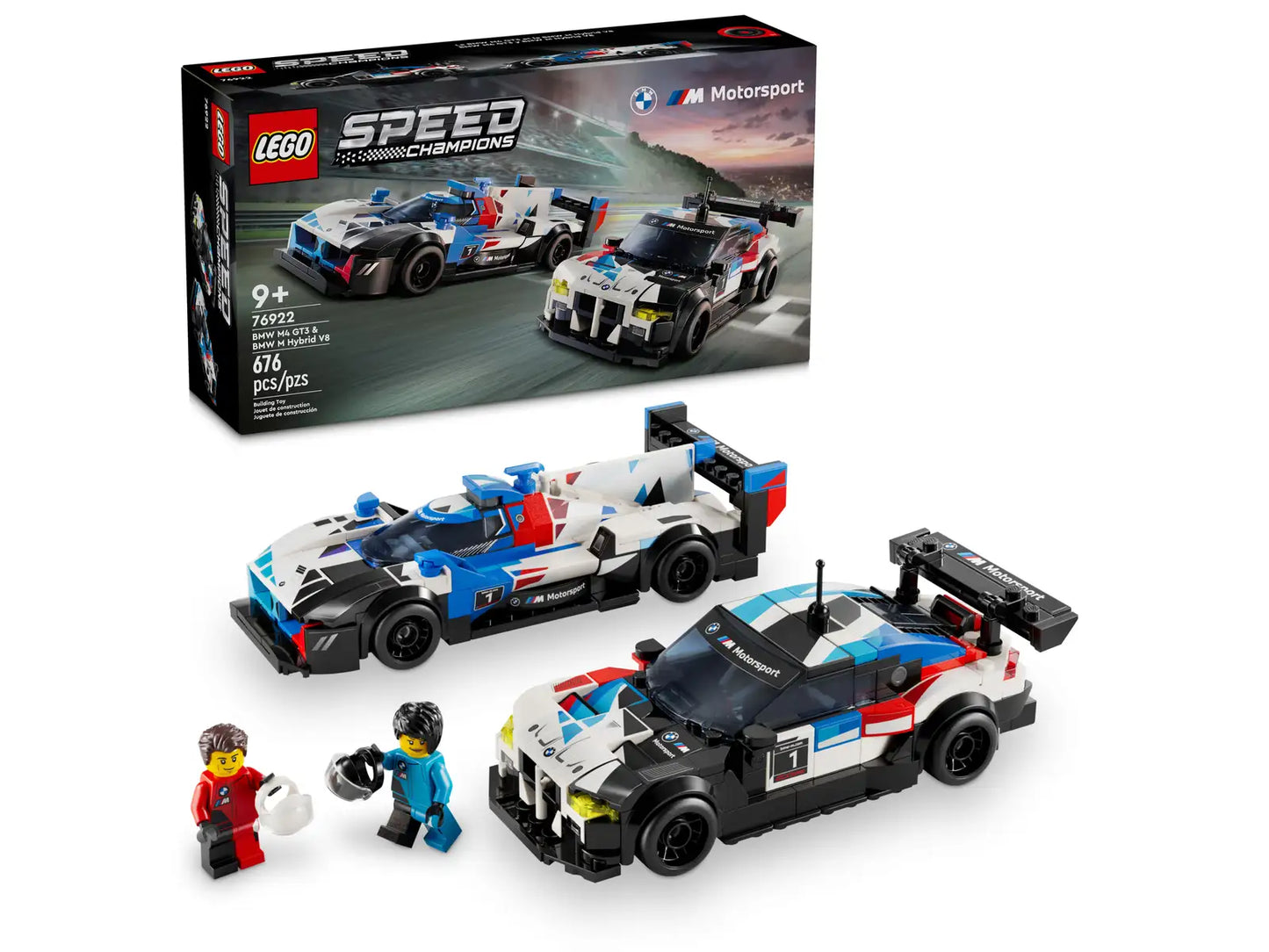 Coches de Carreras BMW M4 GT3 y BMW M Hybrid V8 LEGO® - 676 piezas