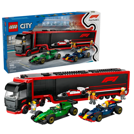 Camión de F1® con Coches de F1® RB20 y AMR24 LEGO® - 1086 piezas
